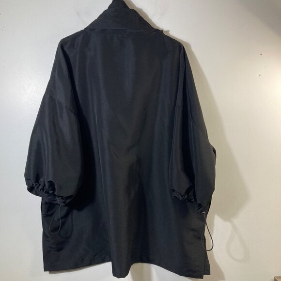 Womens Mycra Pac Now Raincoat Black Funnelneck Oversized XS Black - Picture 2 of 10